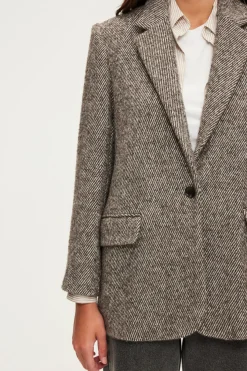 Blazer à rayures obliques - MAZARINE | Pablo Cheap
