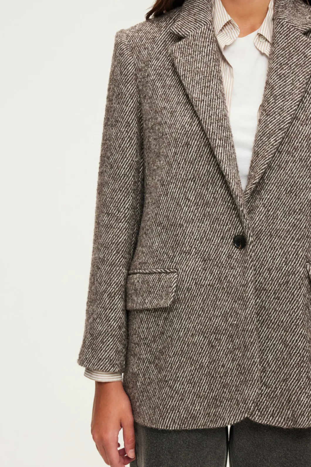 Blazer à rayures obliques - MAZARINE | Pablo Cheap