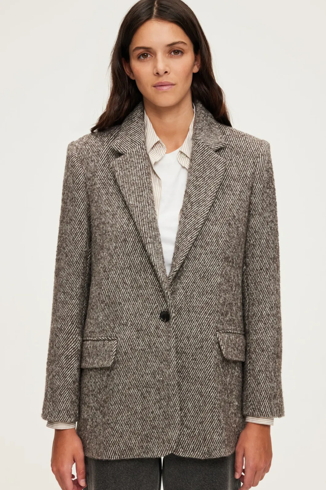 Blazer à rayures obliques - MAZARINE | Pablo Cheap