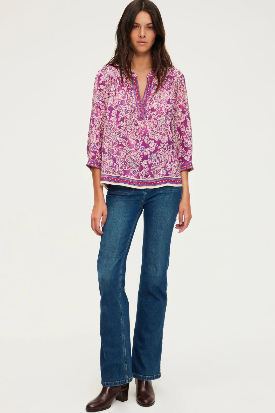 Blouse fluide imprimée – BERNADINE | Pablo New