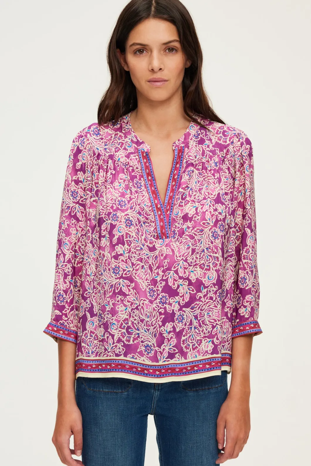 Blouse fluide imprimée – BERNADINE | Pablo New