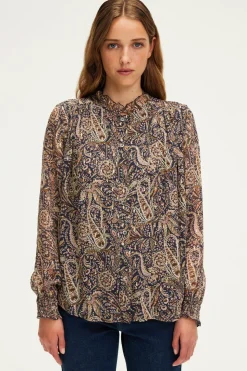 Blouse imprimé cachemire et lurex - BALBINE | Pablo Shop
