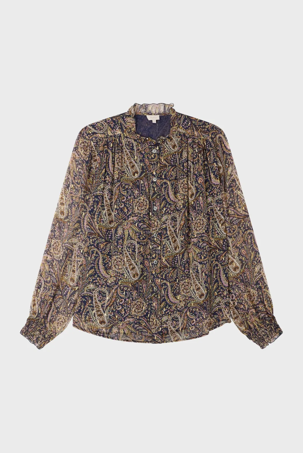 Blouse imprimé cachemire et lurex - BALBINE | Pablo Shop