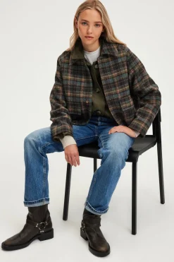 Blouson à carreaux en laine - MARELLE | Pablo Cheap