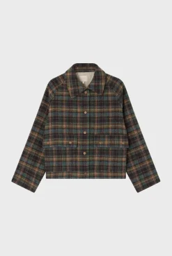 Blouson à carreaux en laine - MARELLE | Pablo Cheap