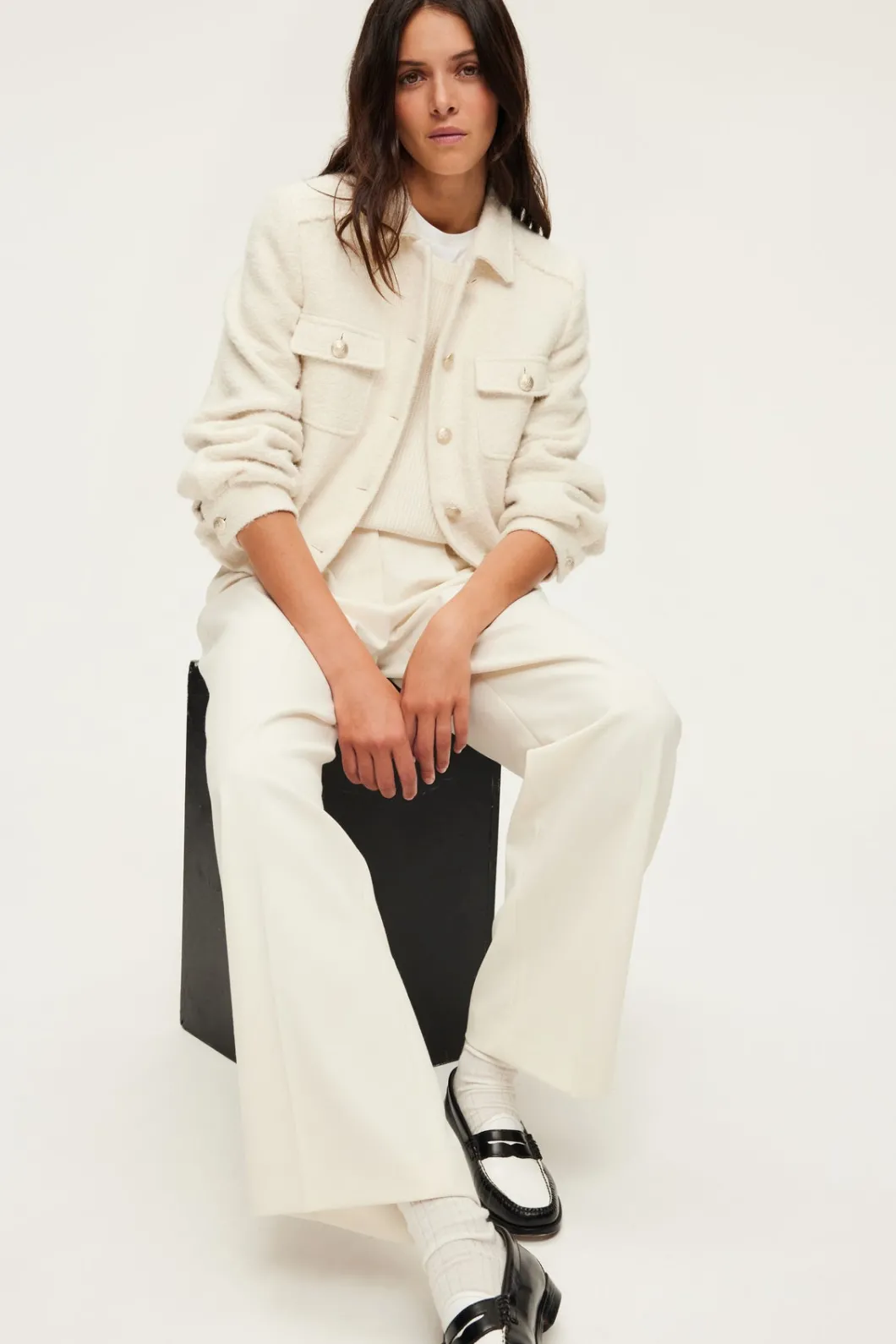 Blouson court en tweed - MARGUERITE | Pablo Online