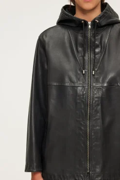 Blouson en cuir à capuche - JANICE | Pablo Fashion