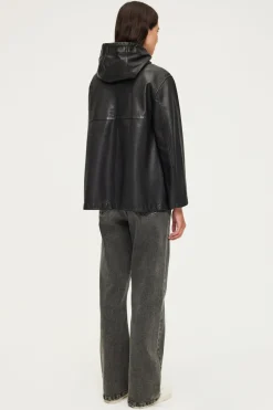Blouson en cuir à capuche - JANICE | Pablo Fashion