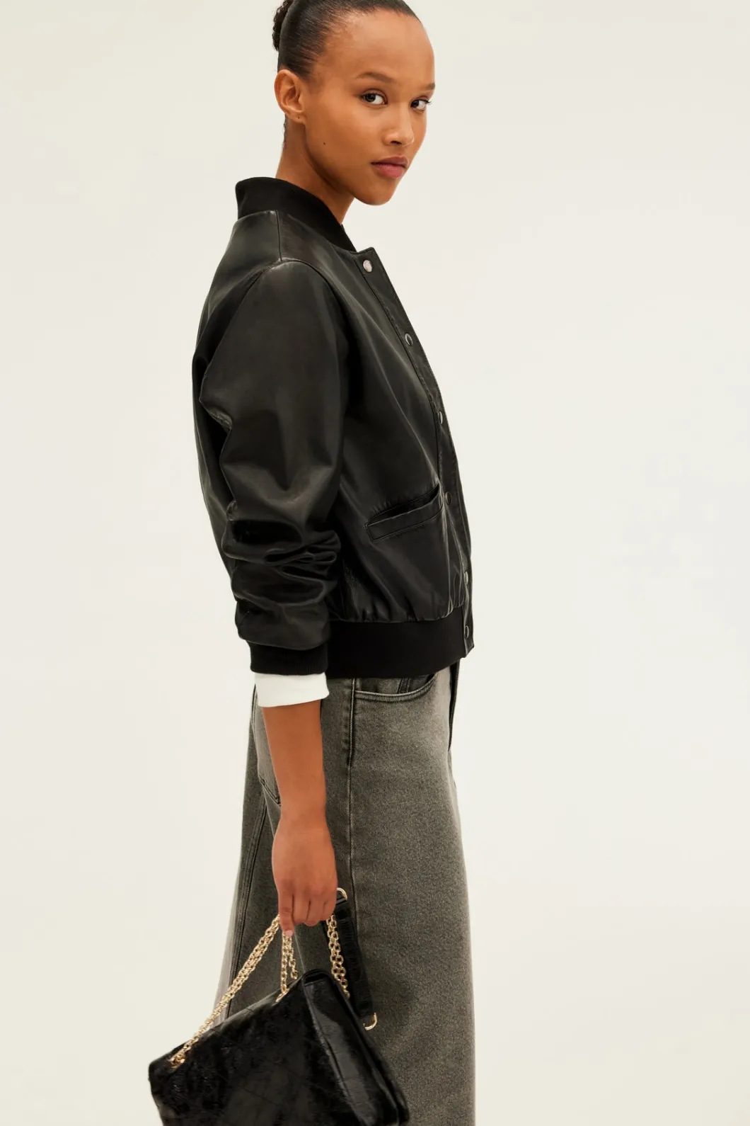 Blouson en cuir d'agneau - BESS | Pablo Online