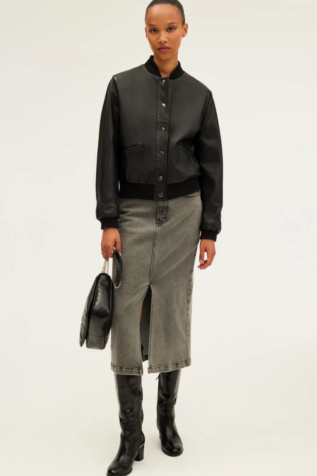 Blouson en cuir d'agneau - BESS | Pablo Online