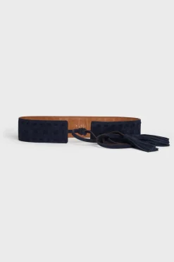 Ceinture corset en velours à nouer avec tressage décoratif - IRINA | Pablo Shop