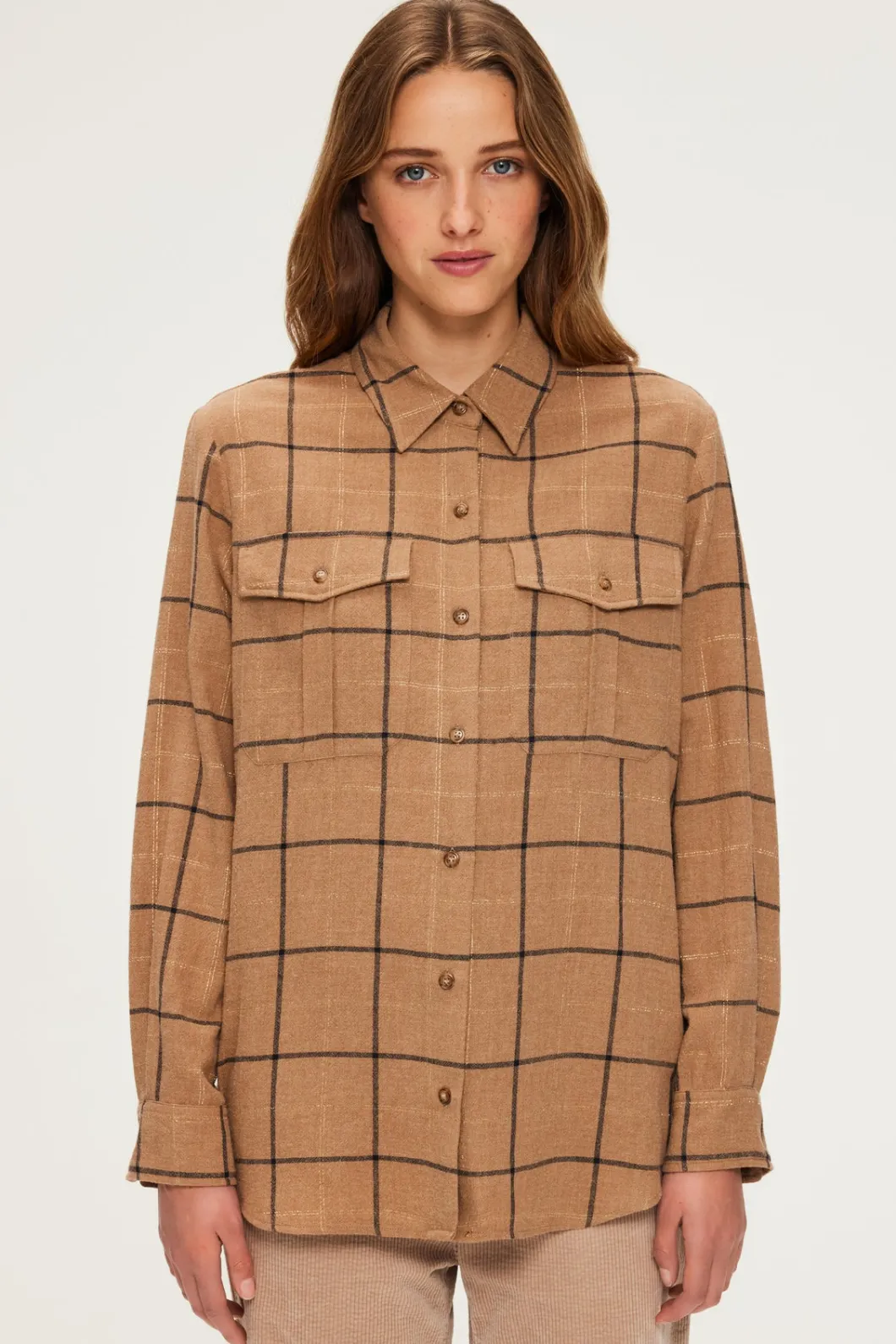 Chemise à carreaux et lurex - BEGONIE | Pablo Sale