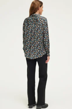 Chemise à fleurs en satin - BERNICE | Pablo Cheap