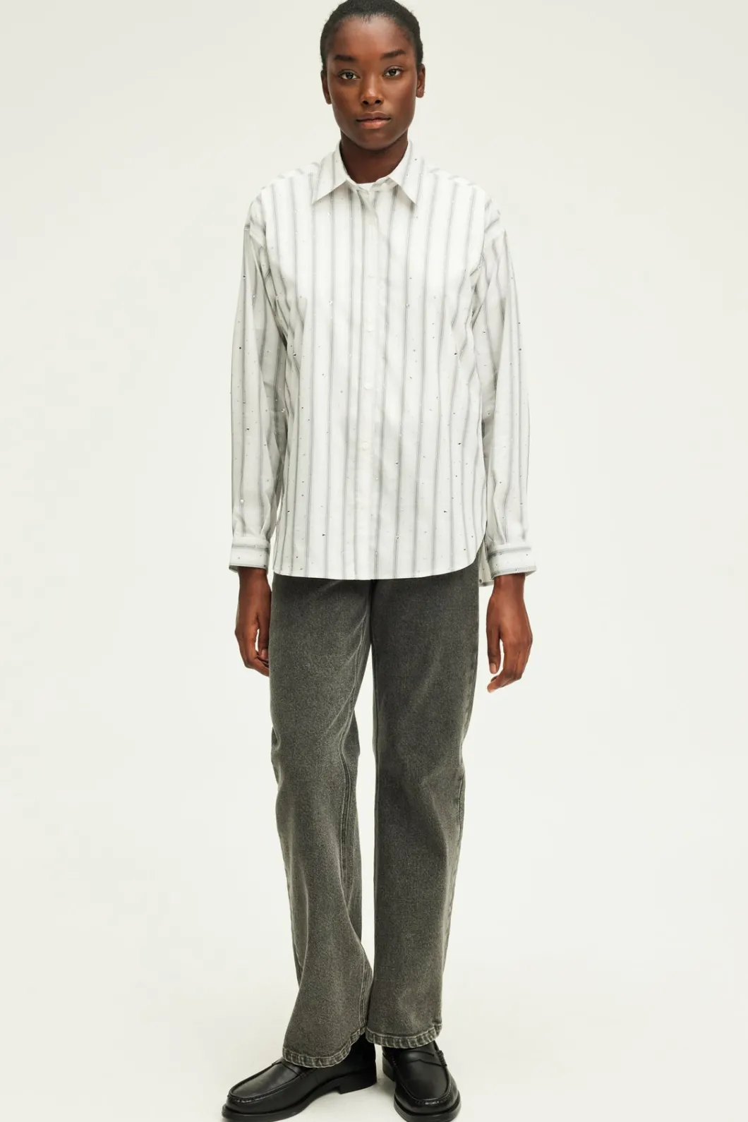 Chemise à rayures et strass - BENOITE | Pablo Sale