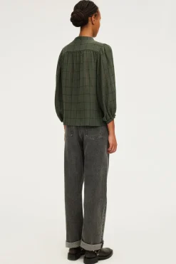 Chemise col rond à carreaux et lurex - BAHIR | Pablo Cheap