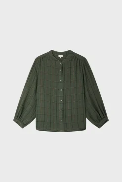 Chemise col rond à carreaux et lurex - BAHIR | Pablo Cheap