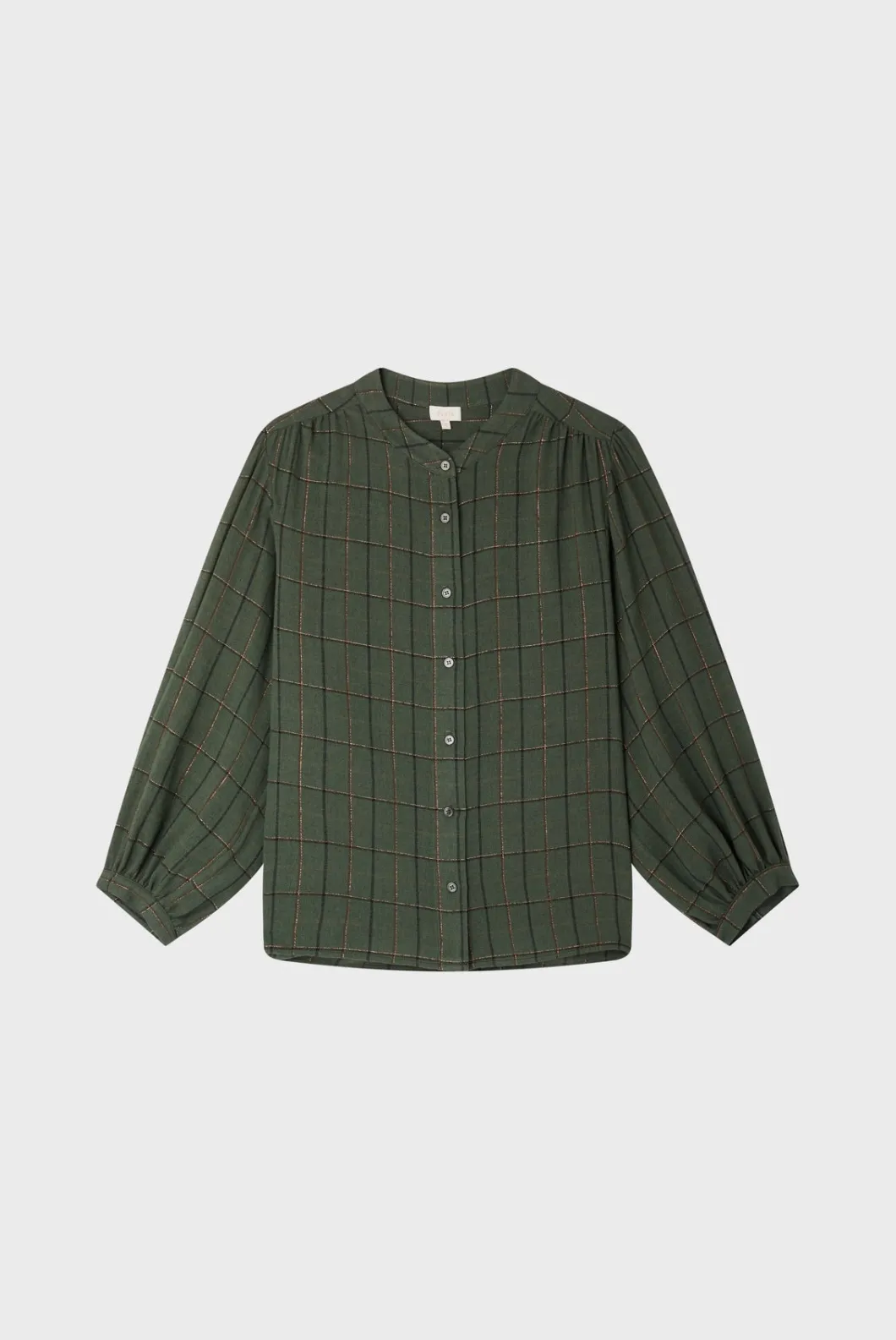 Chemise col rond à carreaux et lurex - BAHIR | Pablo Cheap