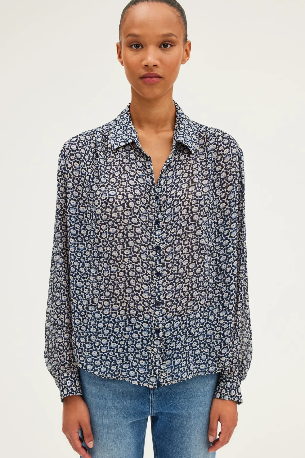 Chemise en mousseline fleurie - BRAILLE | Pablo Shop