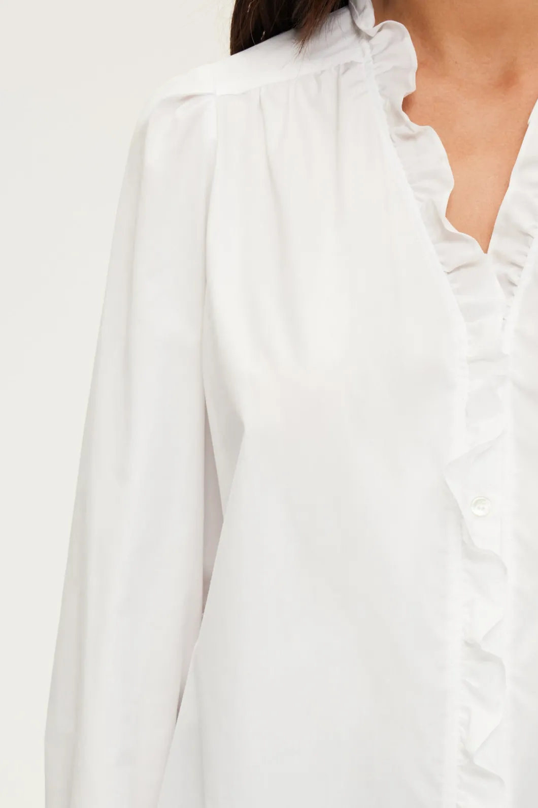Chemise en popeline de coton et volants - CALLISTO | Pablo Cheap