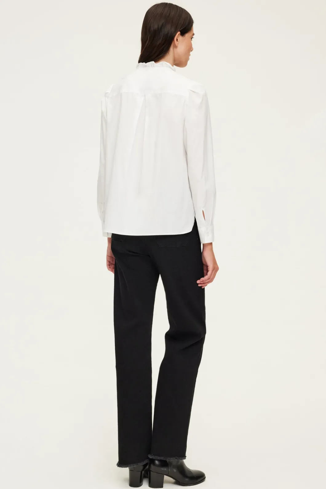 Chemise en popeline de coton et volants - CALLISTO | Pablo Cheap