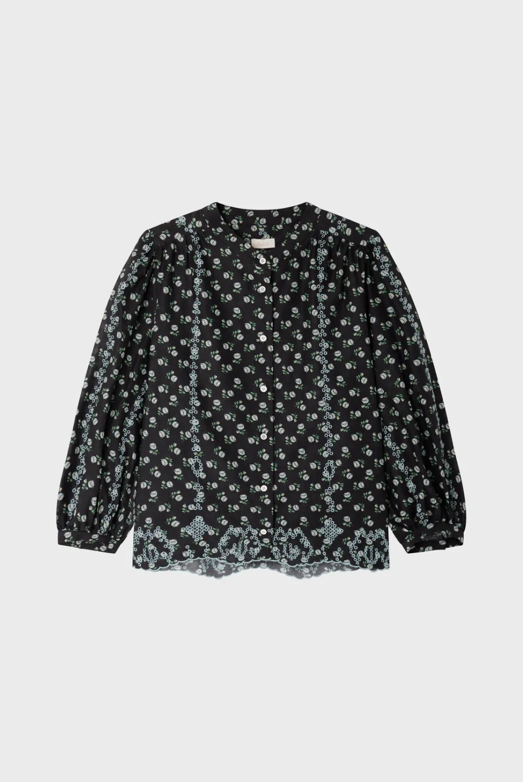Chemise imprimée brodée en coton - BABI | Pablo Fashion