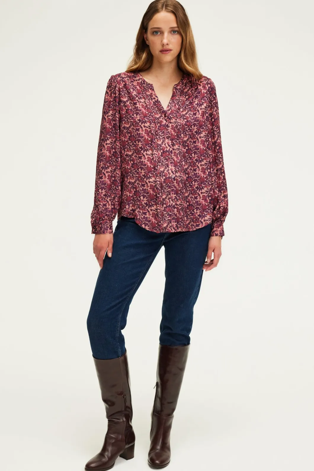 Chemise jacquard à fleurs - BELISSANDE | Pablo Shop