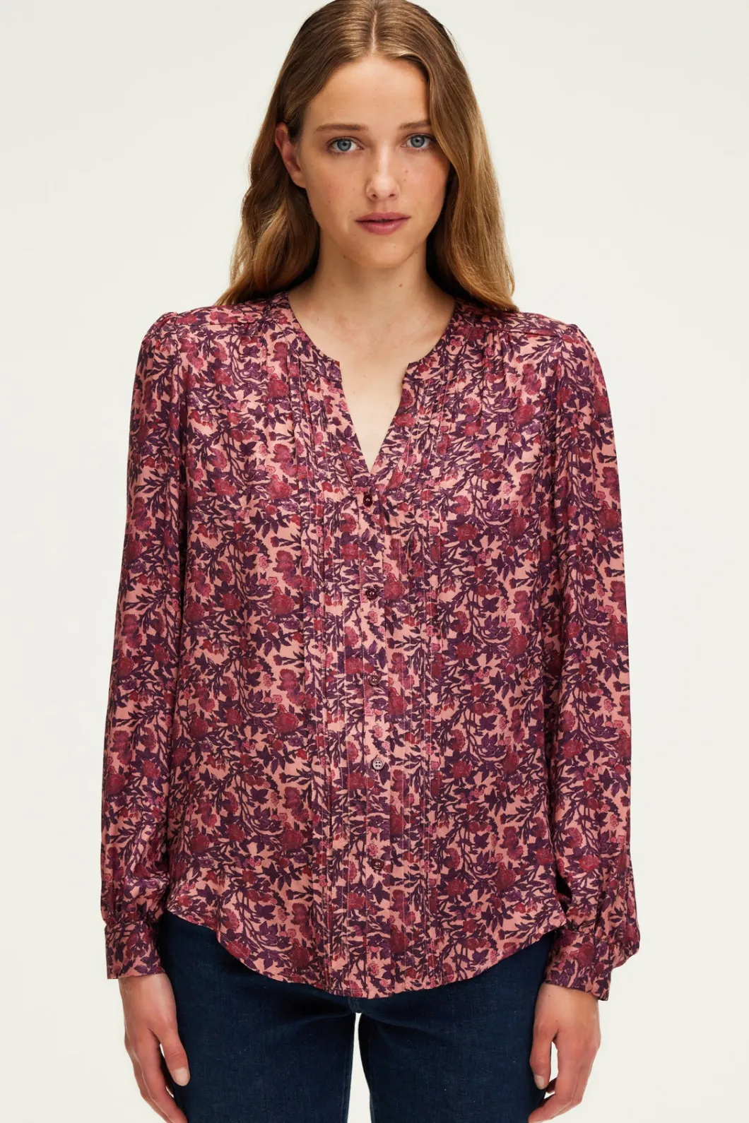 Chemise jacquard à fleurs - BELISSANDE | Pablo Shop