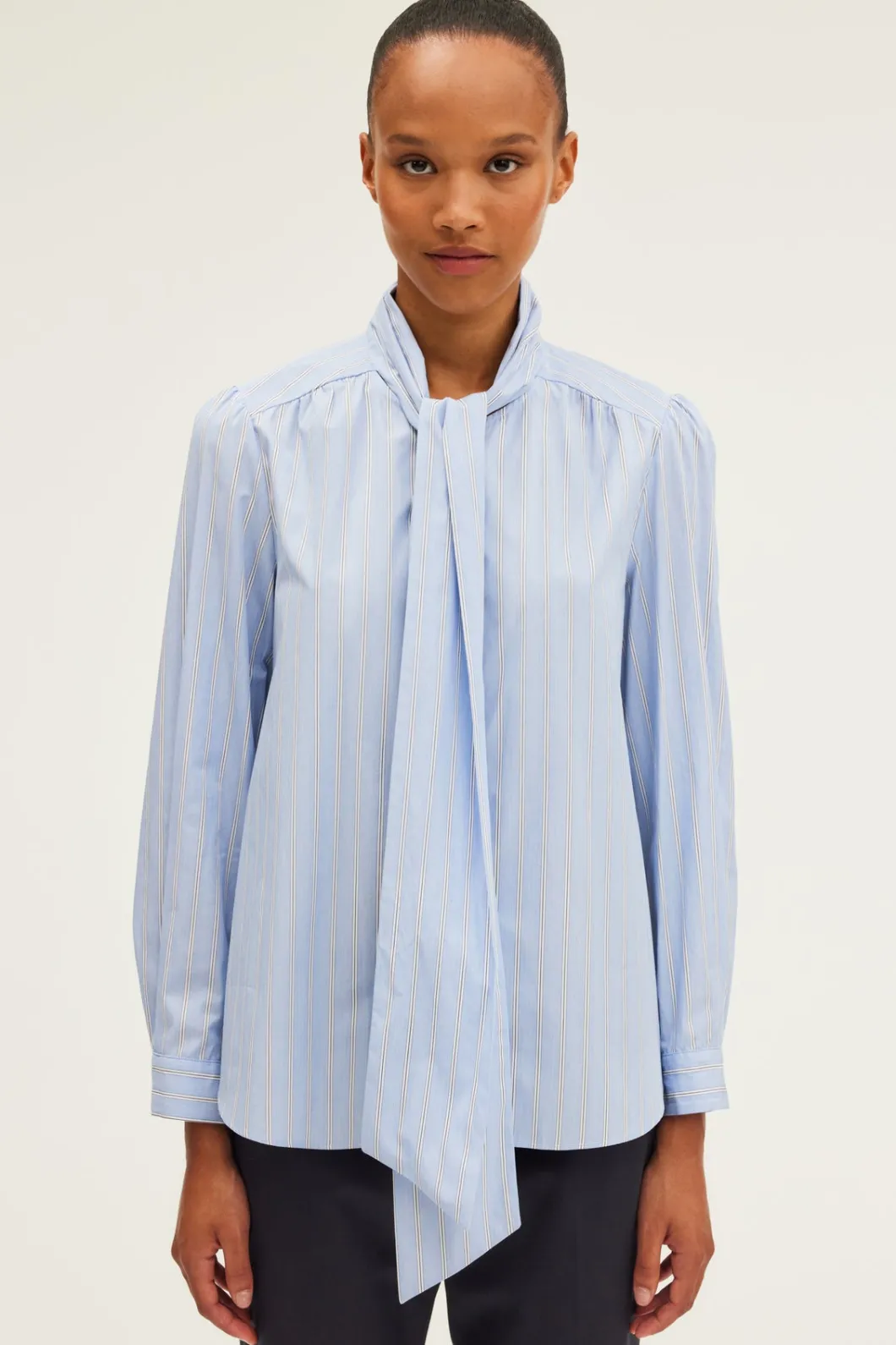 Chemise rayée à col lavallière - BAGATELLE | Pablo Store