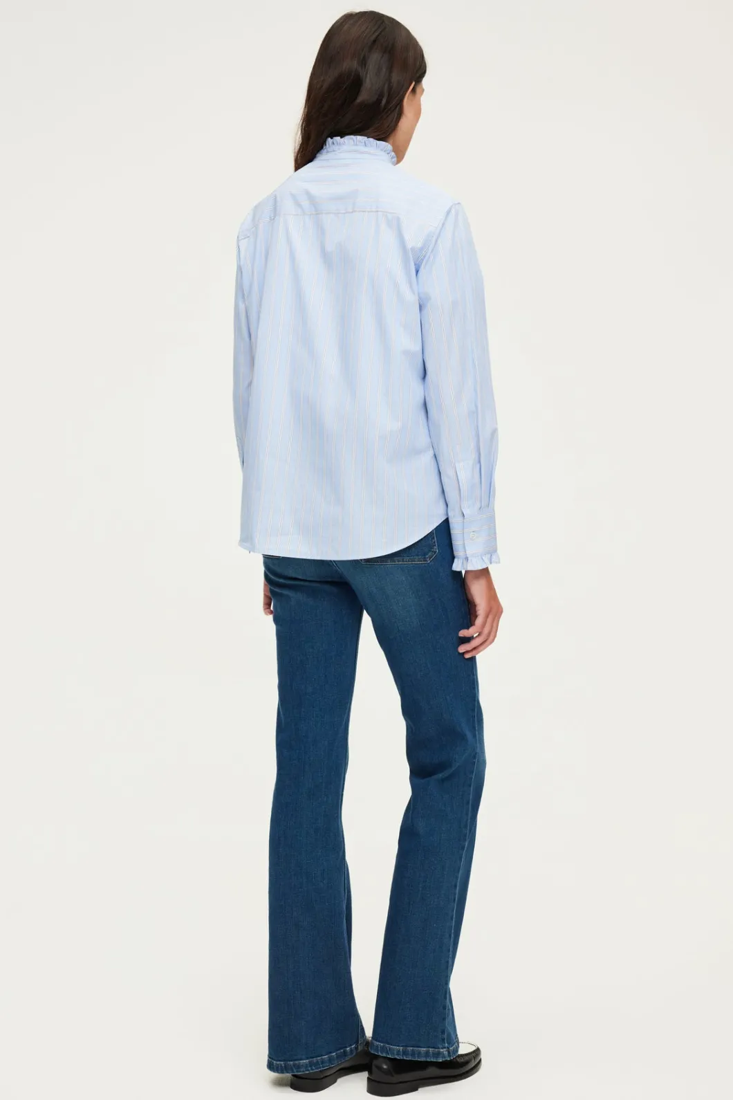 Chemise rayée à col montant - BAIDY | Pablo Cheap
