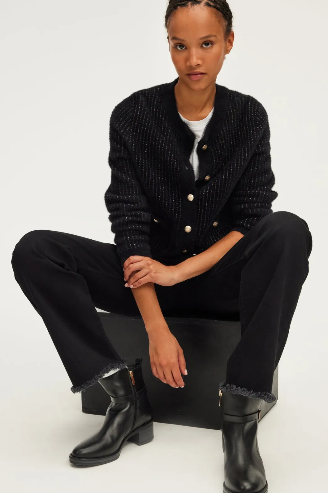Gilet chenille et lurex - JACINTHA | Pablo Outlet
