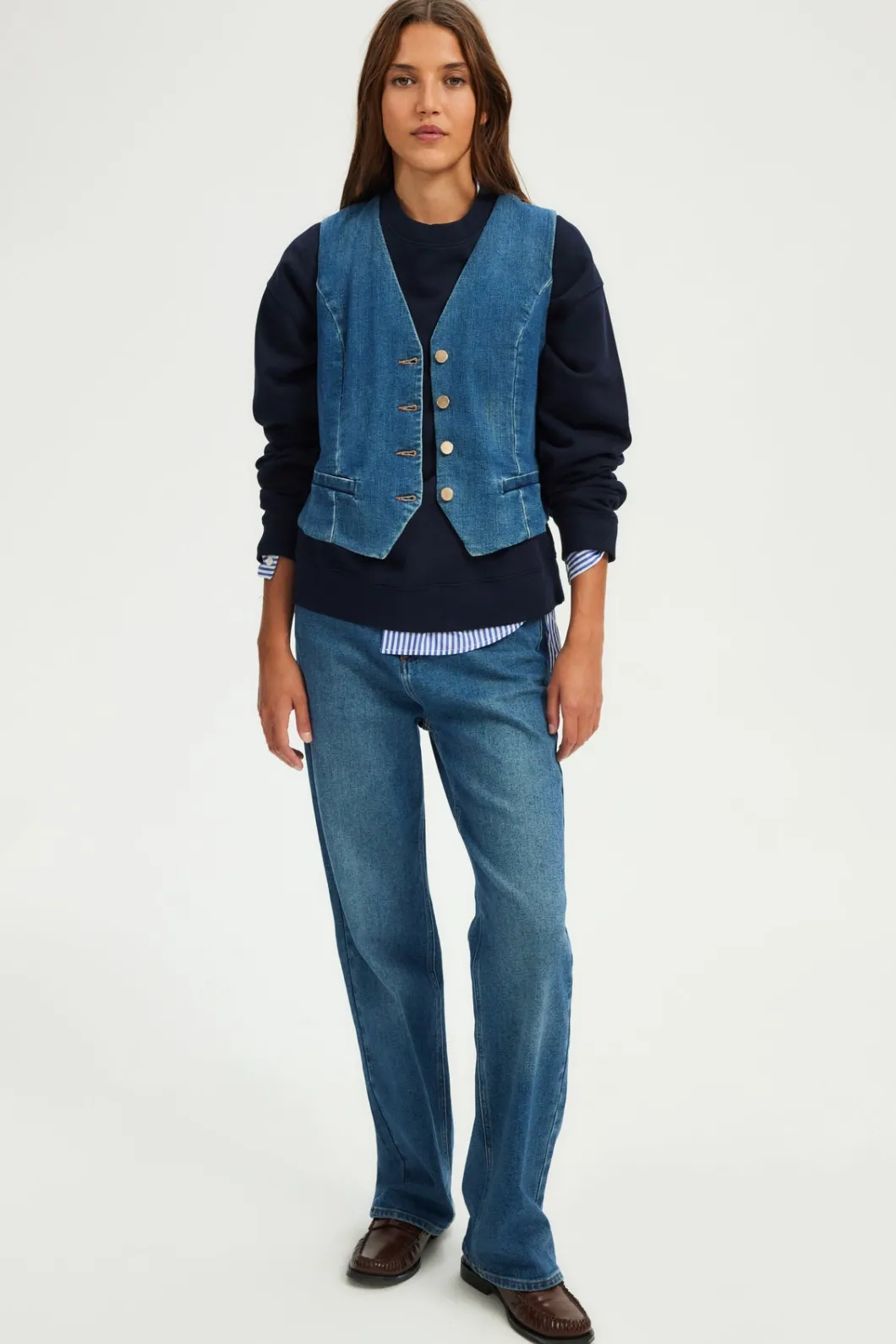 Gilet sans manches en denim - BELLAMY | Pablo Outlet