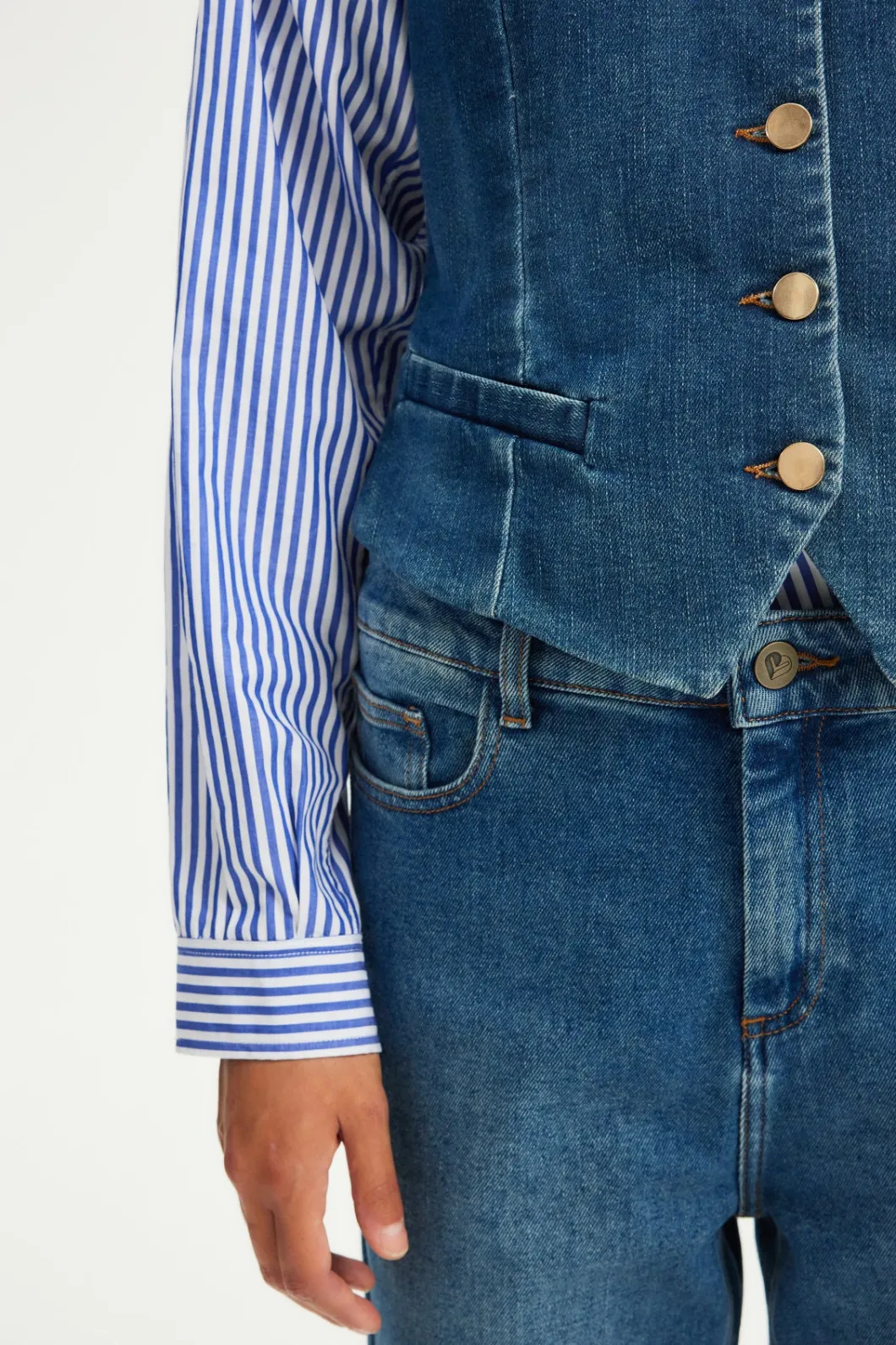 Gilet sans manches en denim - BELLAMY | Pablo Outlet