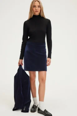 Jupe courte en velours lisse - CORENTINE | Pablo Shop
