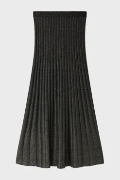 Jupe midi à côtes et lurex - CLAIRETTE | Pablo Outlet