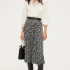 Jupe midi en satin à fleurs - CERES | Pablo Discount