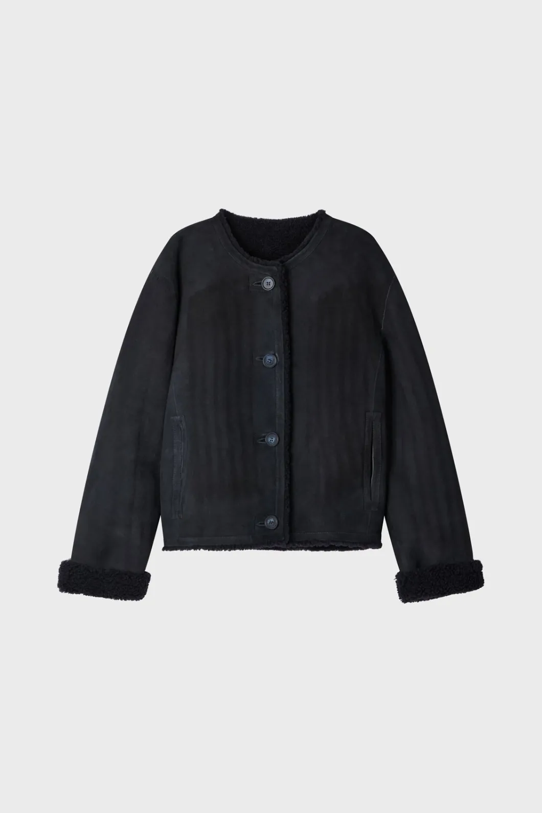 Manteau court réversible en peau lainée - LISON | Pablo New