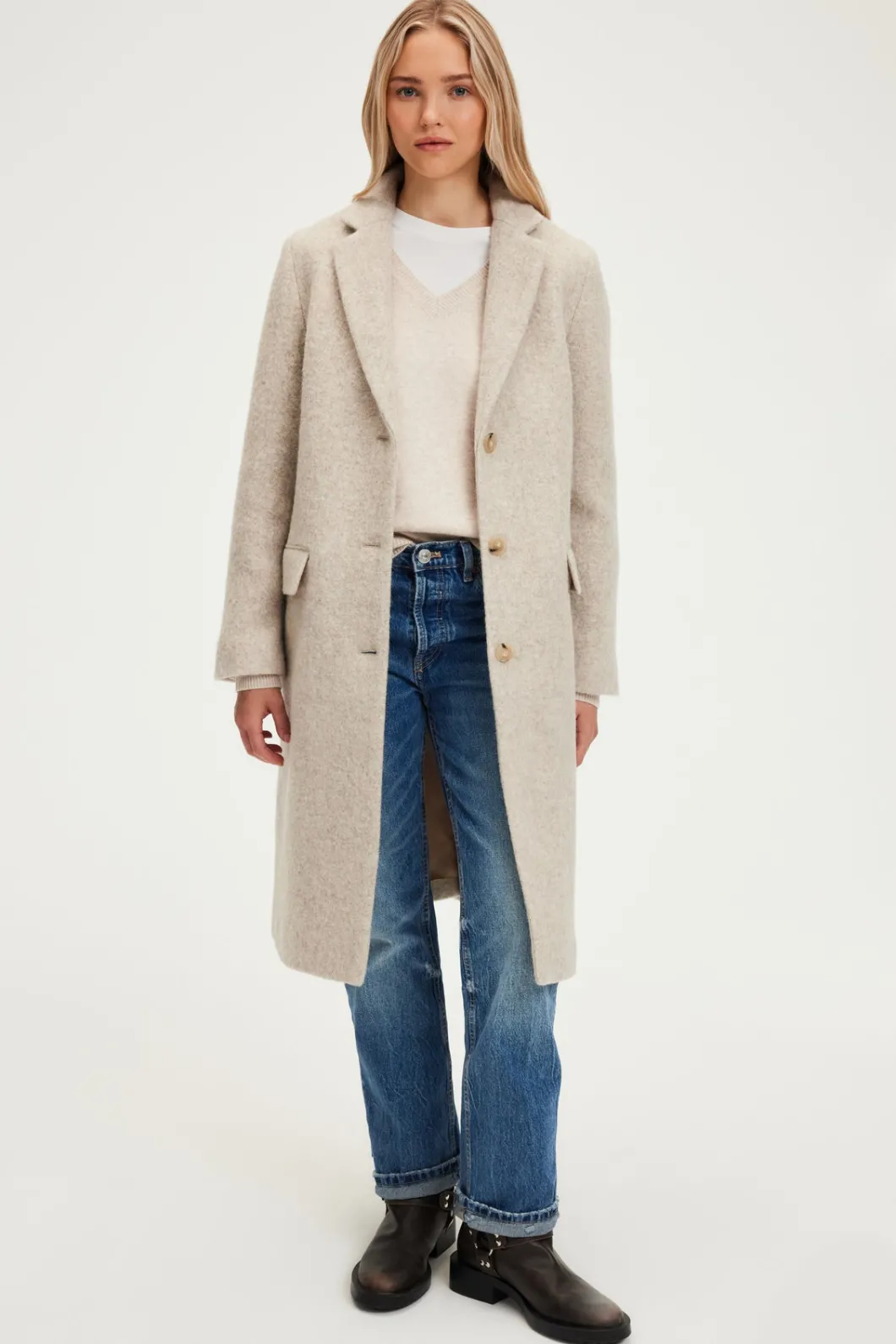 Manteau droit en laine - LORELIA | Pablo Hot