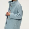 Manteau droit en laine vierge - LEONA | Pablo Online