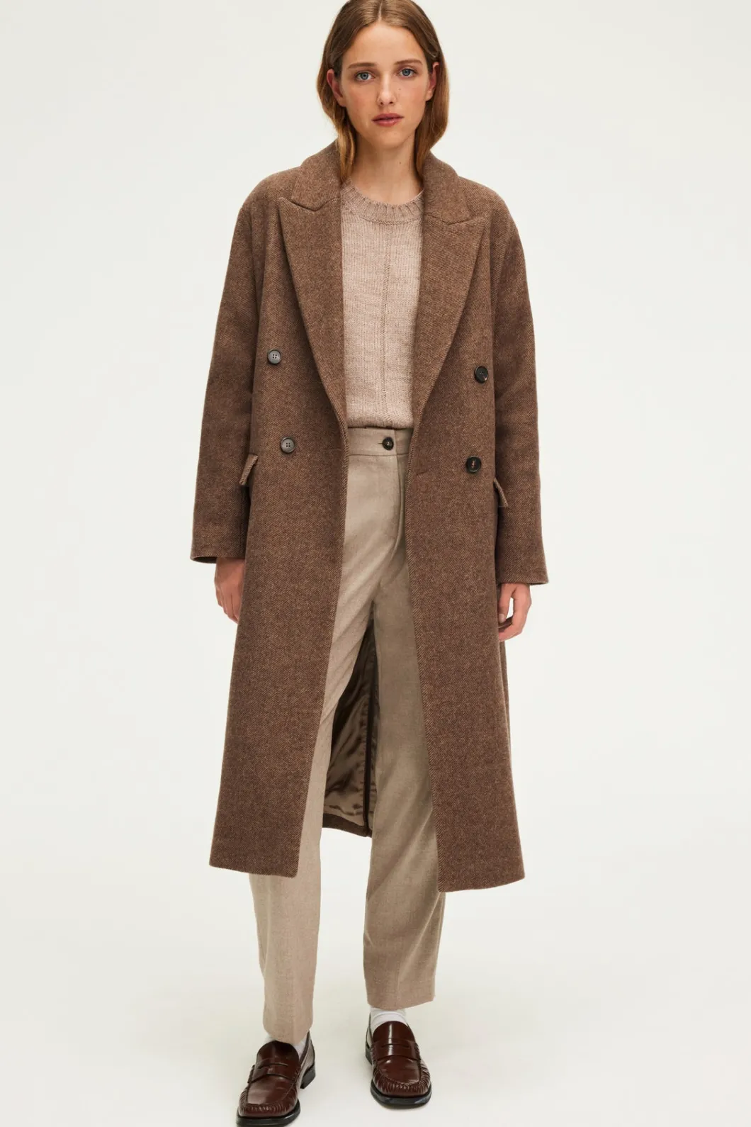 Manteau long à chevrons - LINE | Pablo Store
