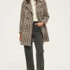 Manteau mi-long cintré à carreaux - LIVIE | Pablo Sale