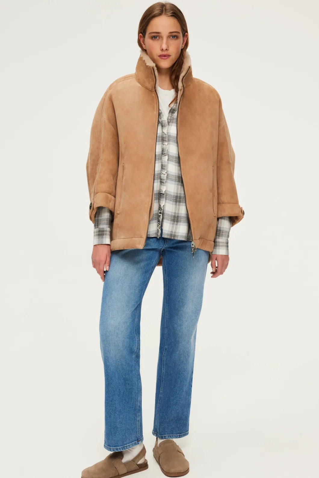Manteau réversible en peau lainée - LYSA | Pablo Outlet