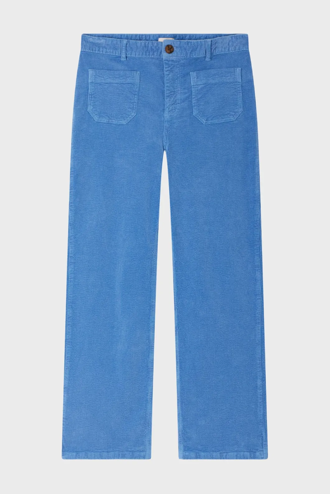 Pantalon droit en velours ciel - NANETTE | Pablo Shop