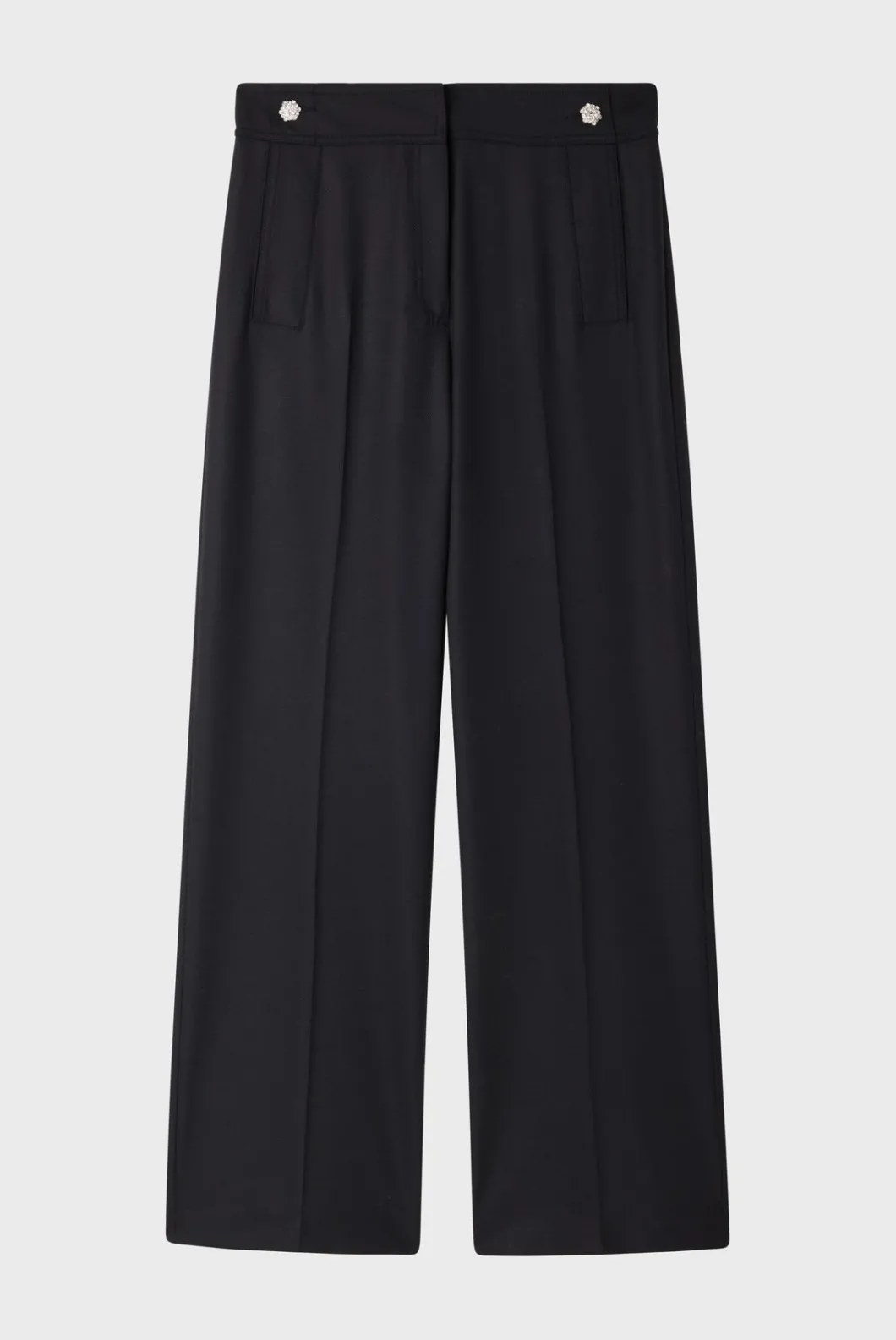 Pantalon large à boutons en strass - NADA | Pablo Cheap