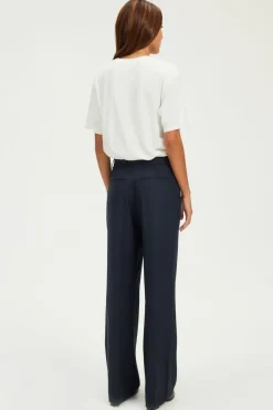 Pantalon large à fines rayures - NOLENE | Pablo Shop