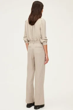 Pantalon large à rayures et sequins - NAYLA | Pablo Hot