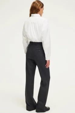 Pantalon large en flanelle rayée - NATAELLE | Pablo Best