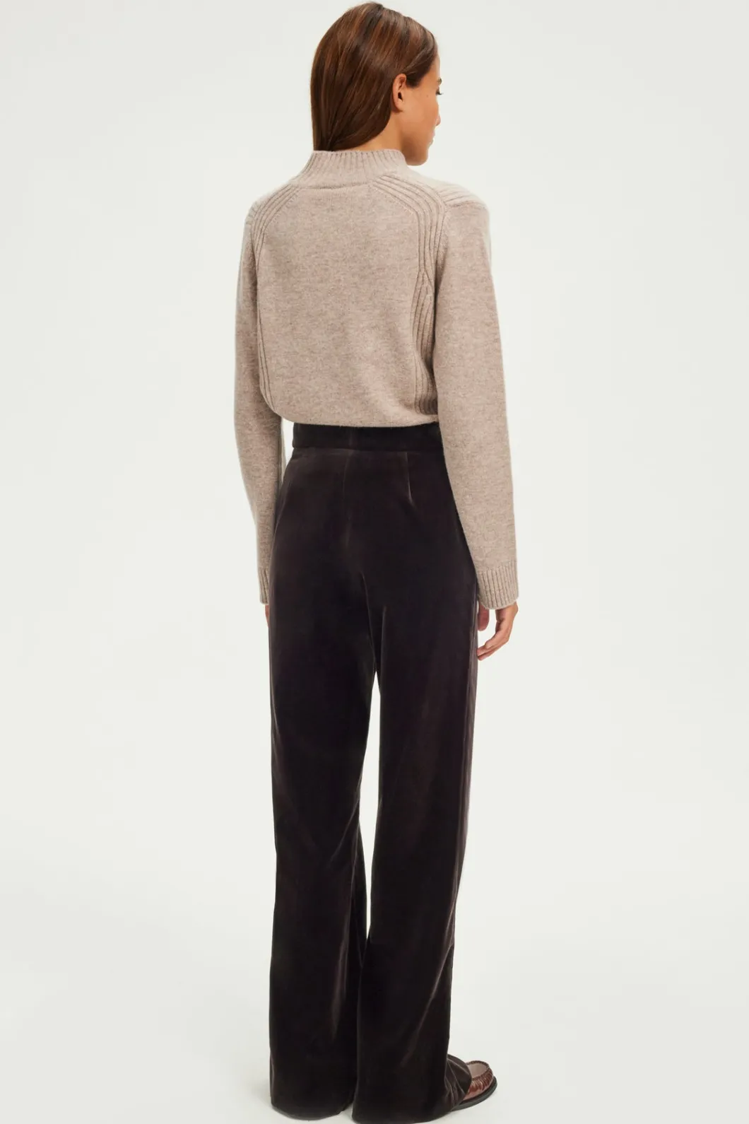 Pantalon large en velours lisse - NAIS | Pablo Discount