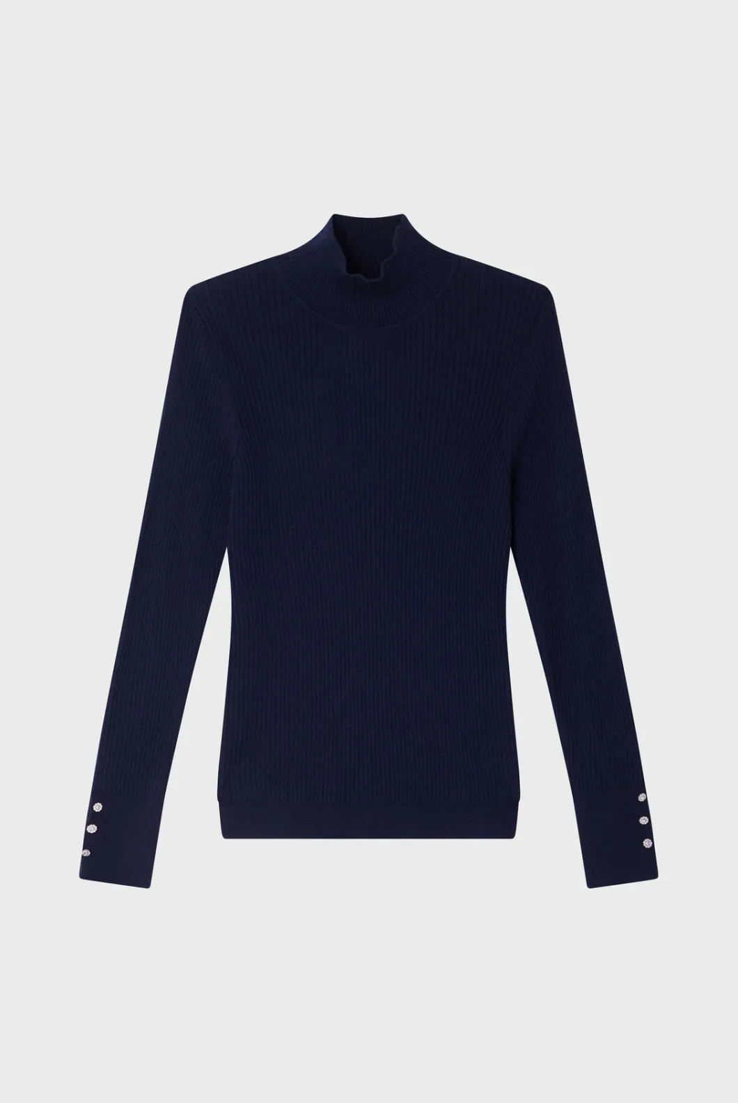 Pull col montant à côtes - JUDIE | Pablo Cheap