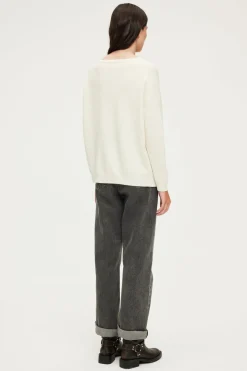 Pull écru ajouré en laine - JULICIA | Pablo Discount