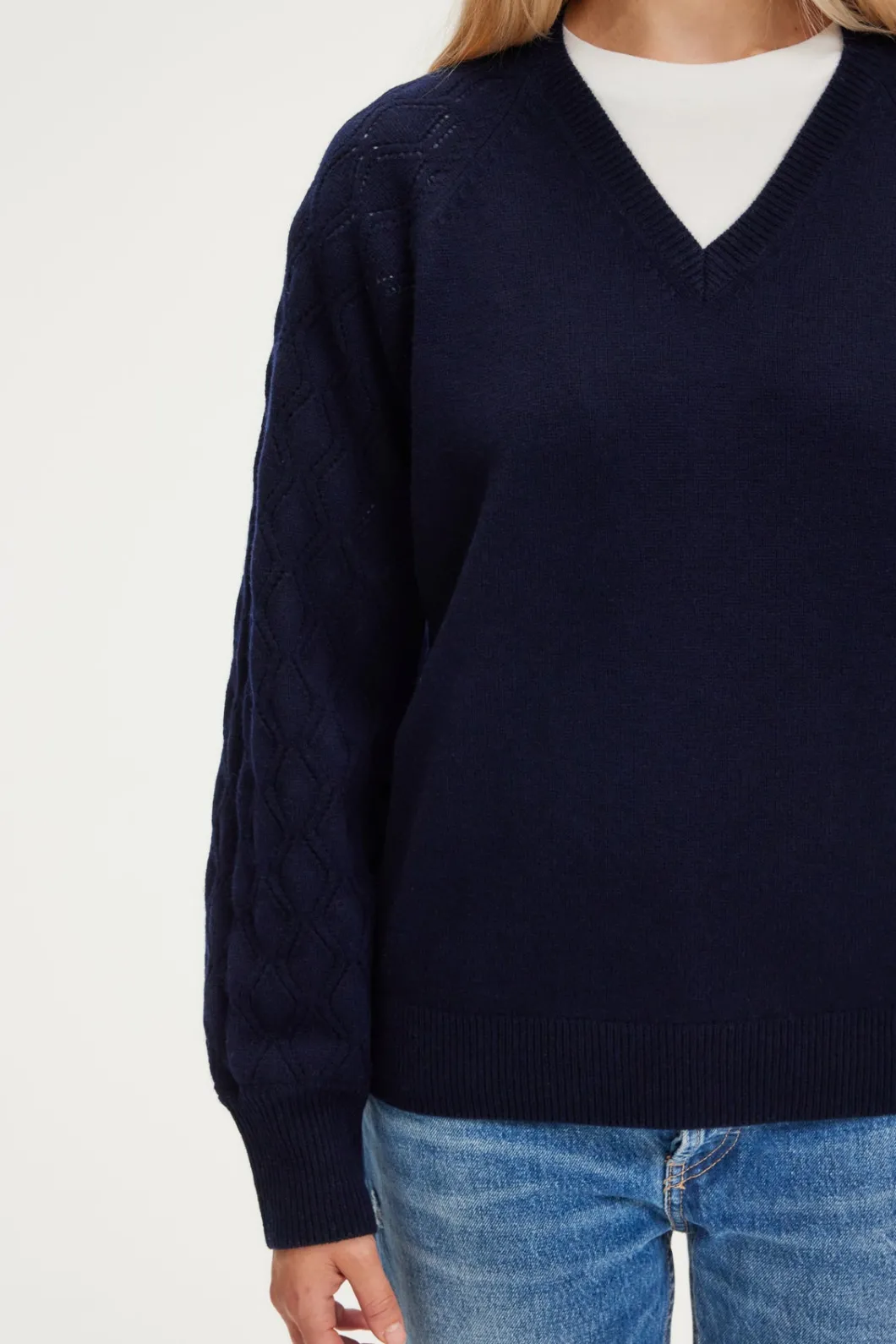 Pull en laine aux manches ajourées - JIOTI | Pablo Sale